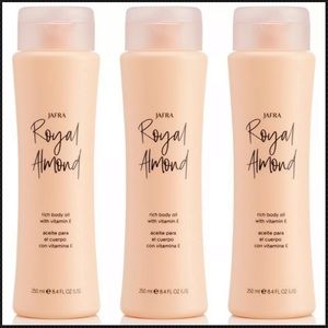 3 PACK Jafra Royal Almond Rich Body Oil Vitamin E